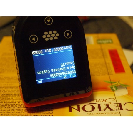 Bezprzewodowy skaner kodów kreskowych 1D 2D QR Aztec MaxiCode z wyświetlaczem i mocną baterią 2600mAh