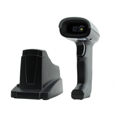 Skaner kodów 1D 2D QR Aztec Maxicode z bazą Bluetooth 2.4G i kablem USB szybki skan i mocna bateria