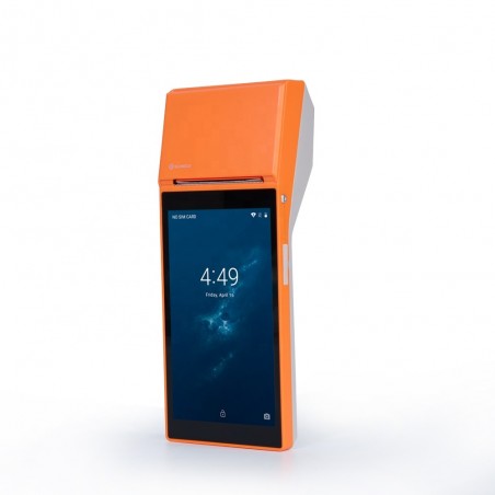 Bezprzewowody Bluetooth POS z wbudowaną drukarką termiczną ekran dotykowy 5.5` NFC Android 8.1 1GB/8GB