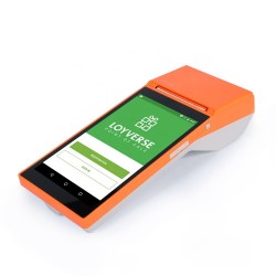 Bezprzewowody Bluetooth POS z wbudowaną drukarką termiczną ekran dotykowy 5.5` NFC Android 8.1 1GB/8GB