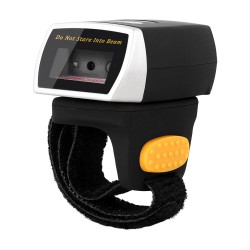 Bezprzewodowy skaner kodów kreskowych na palec 1D 2D QR Aztec MaxiCode 2.4G i Bluetooth