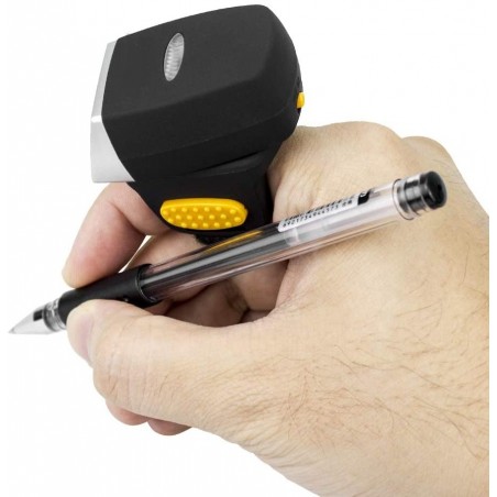 Bezprzewodowy skaner kodów kreskowych na palec 1D 2D QR Aztec MaxiCode 2.4G i Bluetooth