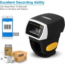 Bezprzewodowy skaner kodów kreskowych na palec 1D CCD Bluetooth i 2.4G