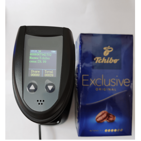 Skaner kodów OCR z wyświetlaczem i bazą dowód osobisty paszport dowod rejestracyjny Aztec MaxiCode 2000 mAh Bluetooh 2.4G