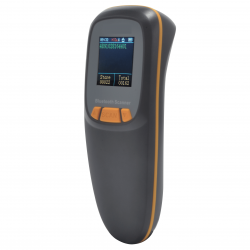 Kieszonkowy skaner kodów kreskowych 1D 2D QR Aztec MaxiCode z wyświetlaczem mocna bateria 1500 mAh Bluetooh 2.4G i kabel