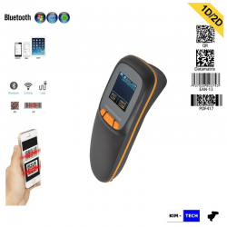 Kieszonkowy czytnik kodów kreskowych 1D 2D QR Aztec MaxiCode z wyświetlaczem mocna bateria 1500 mAh Bluetooh 2.4G i kabel