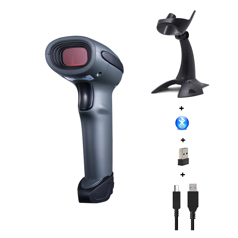Bezprzewodowy laserowy skaner kodów kreskowych 1D 2.4G Bluetooth Kabel 2000mAh szybki 300/s Bezprzewodowy laserowy skaner kodów kreskowych 1D 2.4G Bluetooth Kabel 2000mAh szybki 300/s