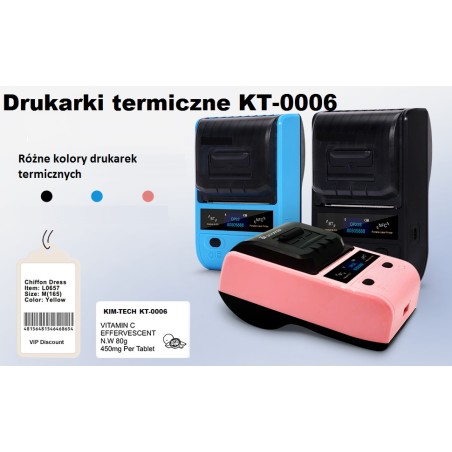 Mobilna Drukarka termiczna do etykiet samoprzylepnych 203DPI Bluetooth NFC OLED