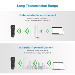 Kieszonkowy mini skaner kodów 2D QR Bluetooth 2.4G z bazą i silikonowym etui