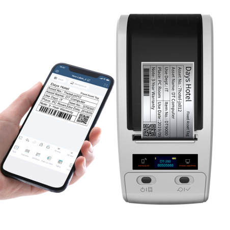 Przenośna mobilna drukarka termotransferowa 300 dpi 54mm