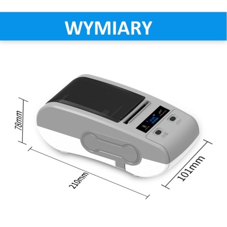 Przenośna mobilna drukarka termotransferowa 300 dpi 54mm