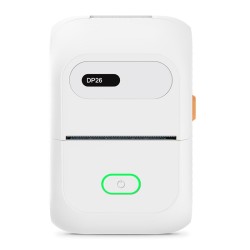 Mobilna Mini drukarka termiczna biała Bluetooth i przewodowa 50mm Windows Android 203 dpi
