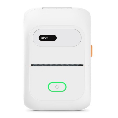 Mobilna Mini drukarka termiczna biała Bluetooth i przewodowa 50mm Windows Android 203 dpi