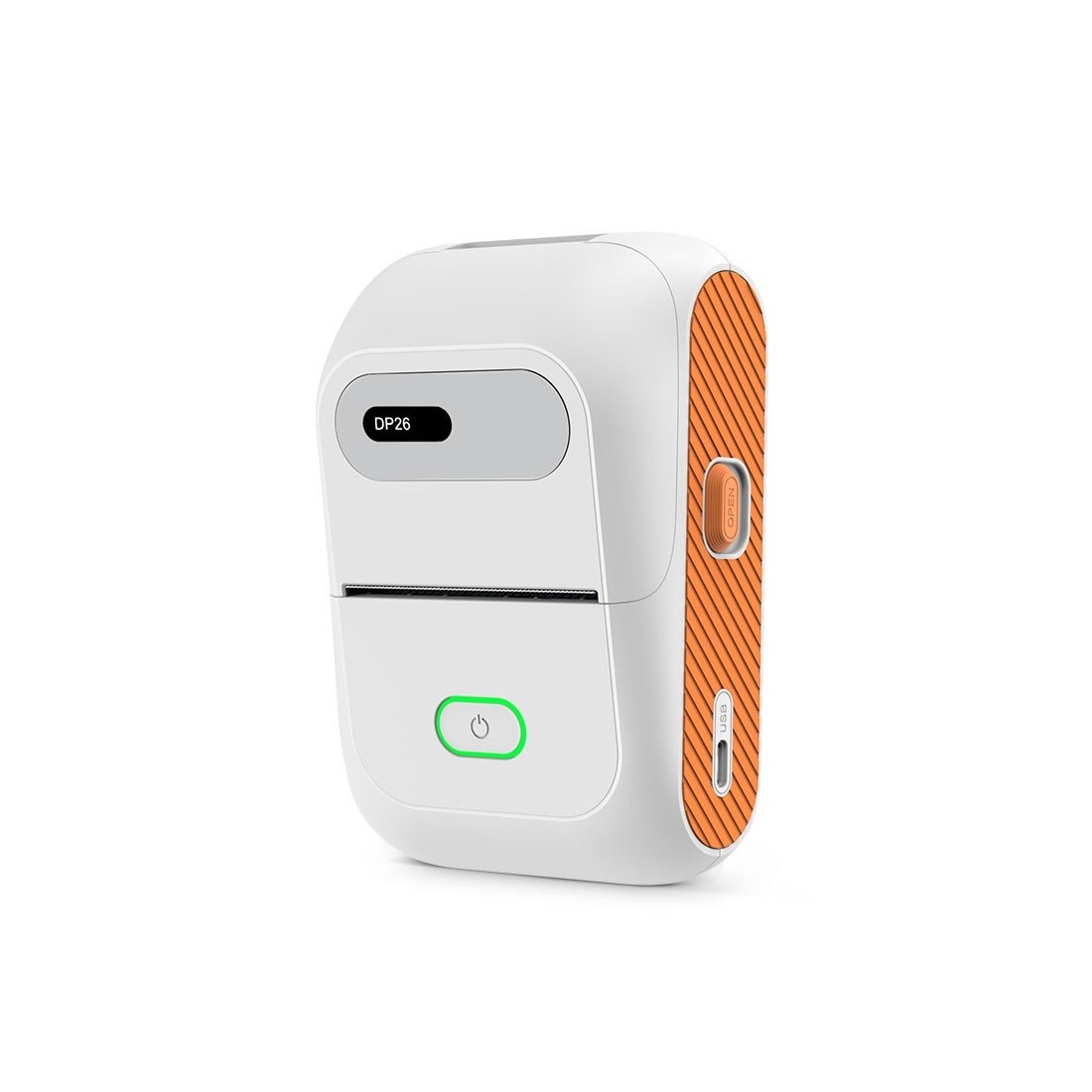 Mobilna Mini drukarka termiczna biała Bluetooth i przewodowa 50mm Windows Android 203 dpi