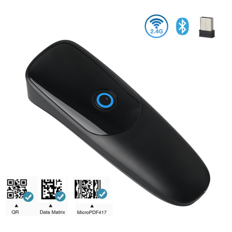 Kieszonkowy mini czytnik kodów kreskowych 1D 2D QR Bluetooth 2.4G Windows Android Mac 4mil
