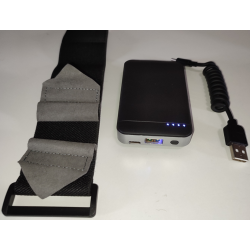 Power bank 2500mAh z paskiem i kablem spiralnym do czytników kodów kreskowych na palec i nie tylko