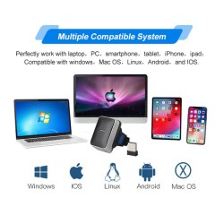 Bezprzewodowy laserowy skaner kodów kreskowych na palec 1D Bluetooth 450mAh szybki 300/s