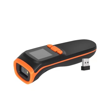 Kieszonkowy czytnik kodów kreskowych z wyświetlaczem Bluetooth 2.4G i kabel