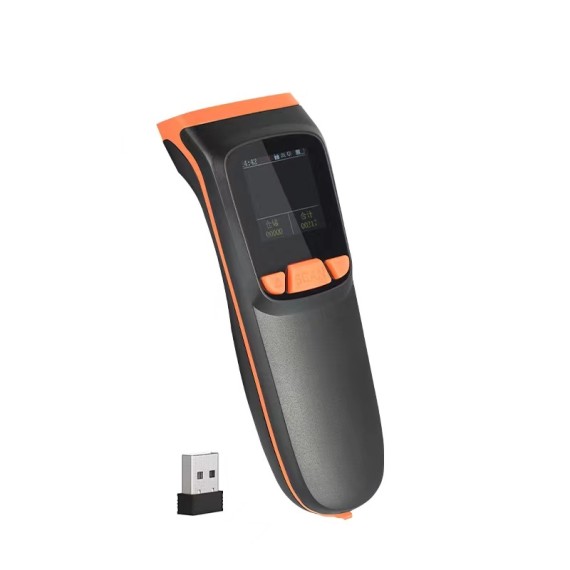 Kieszonkowy czytnik kodów kreskowych z wyświetlaczem Bluetooth 2.4G i kabel Kieszonkowy czytnik kodów kreskowych z wyświetlaczem Bluetooth 2.4G i kabel