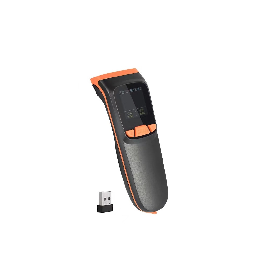 Kieszonkowy czytnik kodów kreskowych z wyświetlaczem Bluetooth 2.4G i kabel