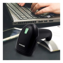 Bezprzewodowy czytnik kodów kreskowych 1D ze stojakiem 2-w-1 (2,4 GHz + przewodowy USB 2.0)