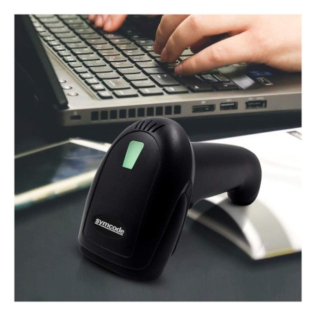 Bezprzewodowy czytnik kodów kreskowych 1D ze stojakiem 2-w-1 (2,4 GHz + przewodowy USB 2.0)