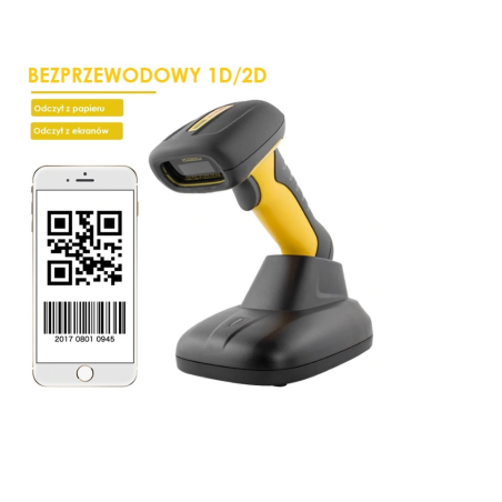 WODOSZCZELNY PRZEMYSŁOWY 2.4G BEZPRZEWODOWY CZYTNIK KODÓW 1D 2D QR IP67 WODOODPORNY