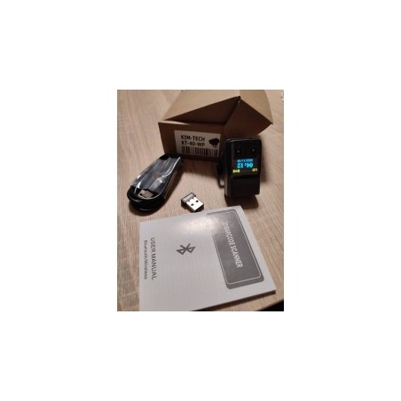 Czytnik kodów kreskowych na palec z wyświetlaczem LCD Bluetooth 2.4G bateria 500 mAh