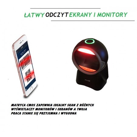 Stacjonarny przewodowy czytnik kodów kreskowych 1D i 2D Qr aztec PDF417 MaxiCode dowód rejestracyjny auta