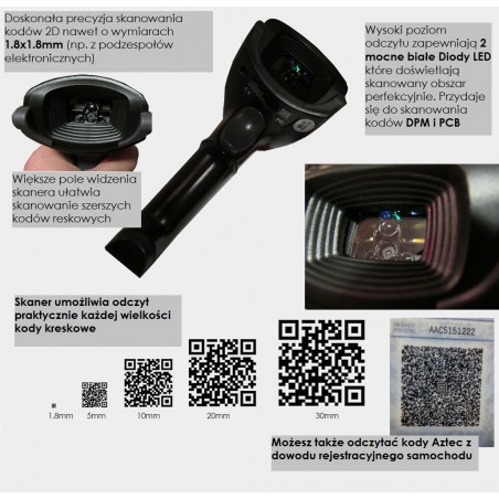 Czytnik kodów QR Aztec MaxiCode PCB DPM Bezprzewodowy 2.4G Bletooth 40 kabel USB