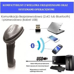 Czytnik kodów QR Aztec MaxiCode PCB DPM Bezprzewodowy 2.4G Bletooth 40 kabel USB