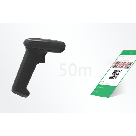 Skaner kodów kreskowych 1D 2D QR Aztec Data Matrix PDF417 2.4G Bluetooth kabel z bazą