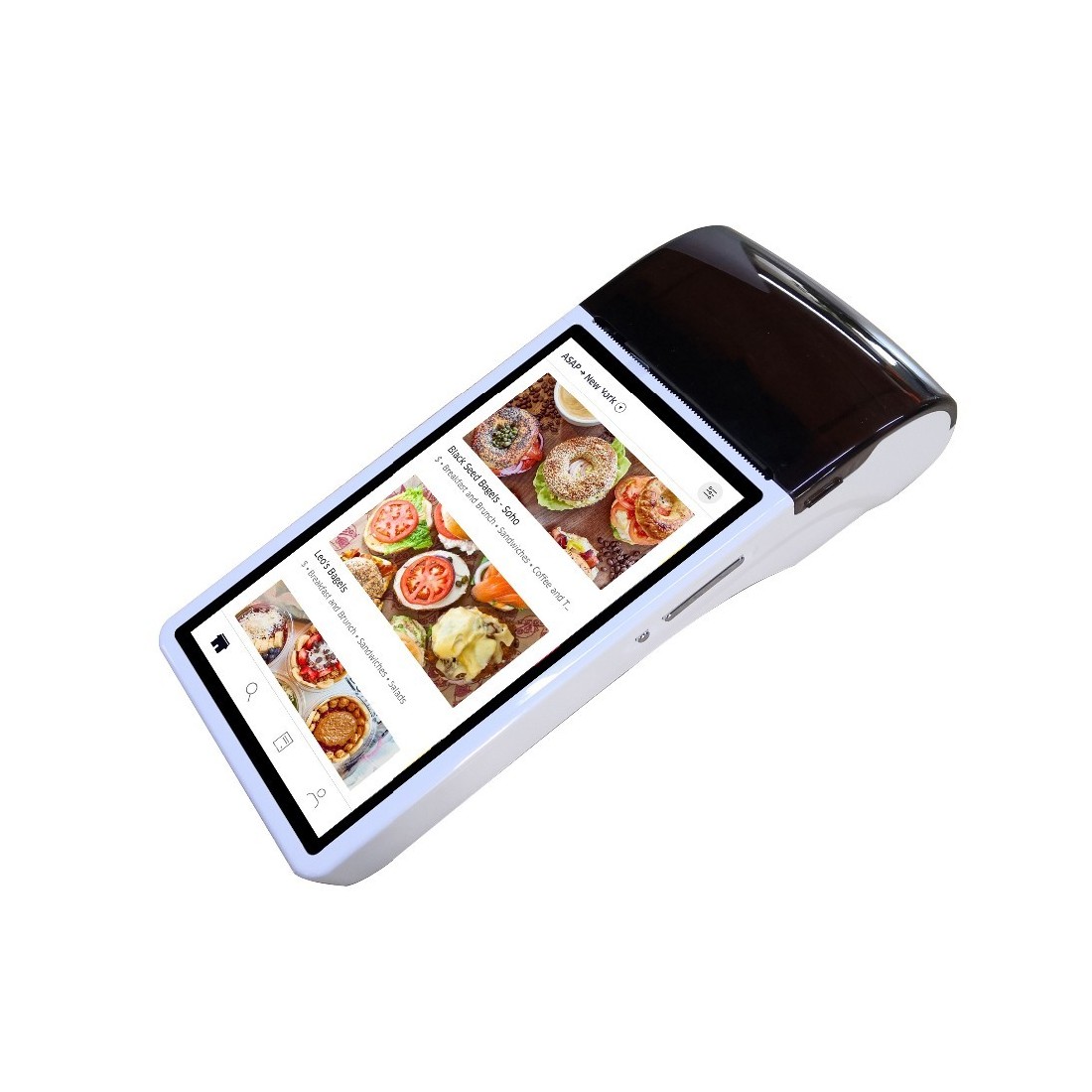 Bezprzewodowy terminal POS z wbudowaną drukarką 58mm dotykowy ekran NFC bateria 6000mAh
