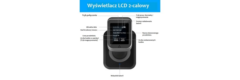 Czytniki kodów kreskowych z wyświetlaczem