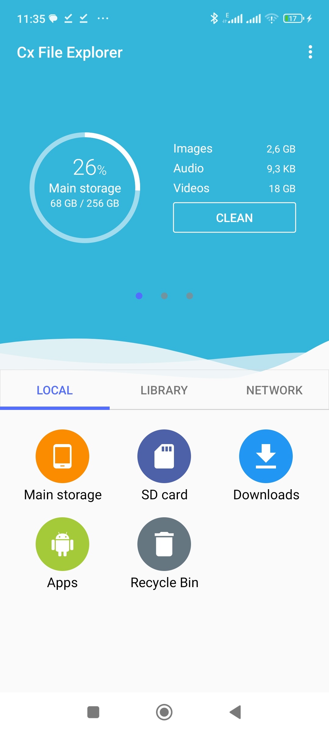 Cx File Explorer ekran powitalny.png